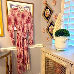 Zimmermann Pink and Red Patterned Dress